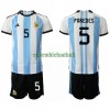 Maillot de Supporter Argentine Leandro Paredes 5 Domicile Coupe du Monde 2022 Pour Enfant